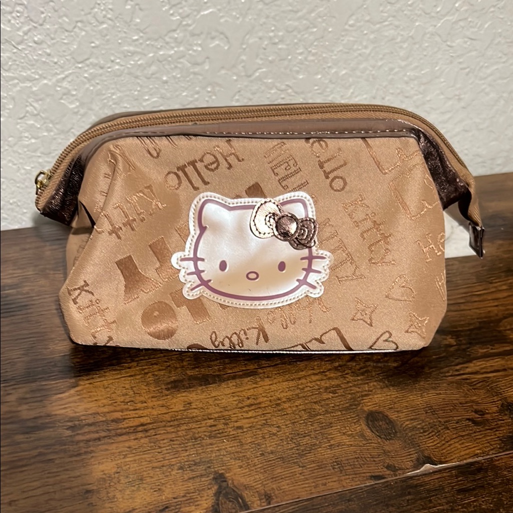 Hello Kitty Cosmetic Bag Brown Hello Kitty